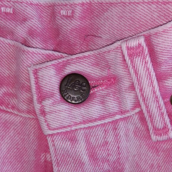 Vintage Lee Pink Acid Washed Tapered Waist Jeans - Picture 3 of 8